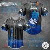 Bud Light Beer Can black blue Baseball Jersey