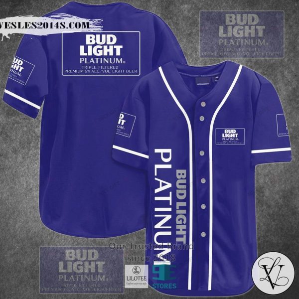 Bud Light Platinum Baseball Jersey