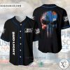 Bud Light Punisher Skull United States Flag Baseball Jersey yGX