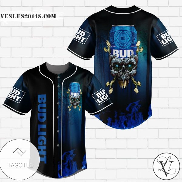 Bud Light Skull Baseball Jersey