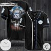 Bud Light US Flag Skull Black Baseball Jersey