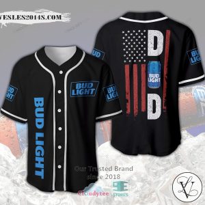 Bud Light United States Flag black Baseball Jersey