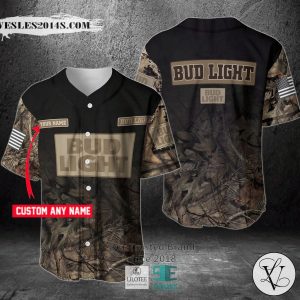 Bud Light Your Name Hunting Baseball Jersey