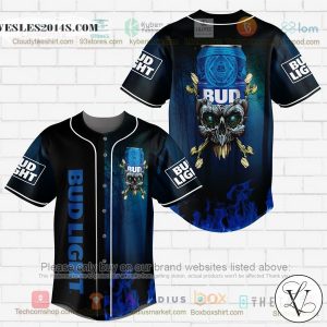 Bud Light skull head Baseball Jersey