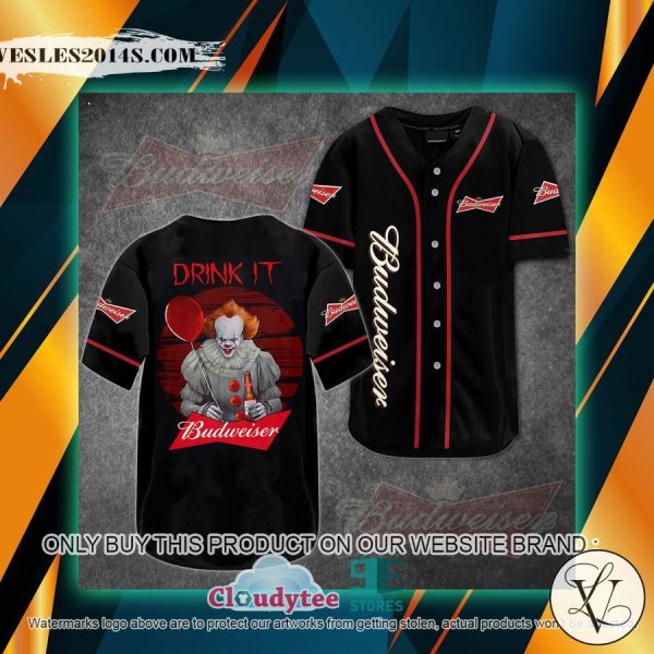 Budweiser Horror Clown Pennywise Baseball Jersey