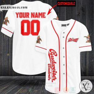 Budweiser Personalized Baseball Jersey Shirt