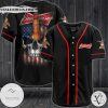 Budweiser US Flag Skull Baseball Jersey