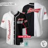 Budweiser Your Name Black and White Baseball Jersey