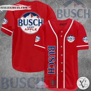 Busch Light Apple logo red Baseball Jersey