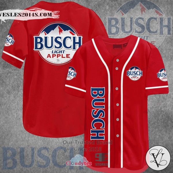 Busch Light Apple logo red Baseball Jersey