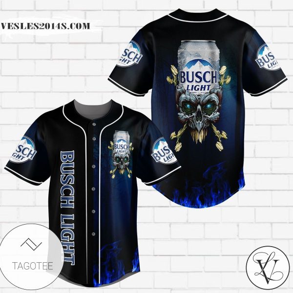 Busch Light Skull Baseball Jersey UtZ