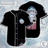 Busch Light Skull United States Flag black Baseball Jersey