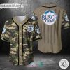 Busch Light United States Flag green camo Baseball Jersey