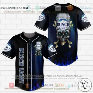 Busch Light skull head Baseball Jersey