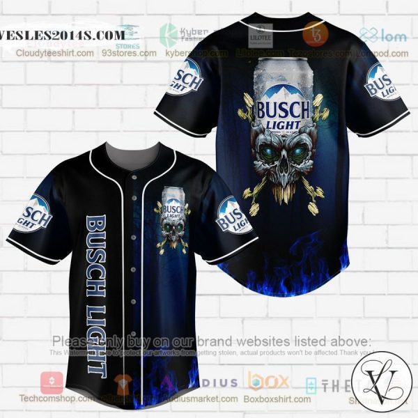 Busch Light skull head Baseball Jersey