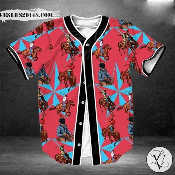 Busy Cowboy Lone Star Baseball Jersey