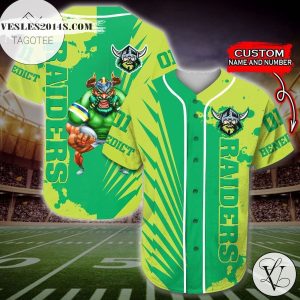Canberra Raiders Baseball Jersey Nrl – Premium Jersey Shirt – Custom Name & Number Jersey Sport