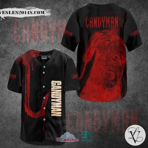 Candyman red black Baseball Jersey
