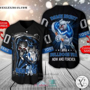 Canterbury-Bankstown Bulldogs Skull Personalized Baseball Jersey Shirt