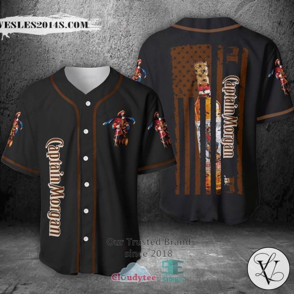 Captain Morgan United States Flag black Baseball Jersey