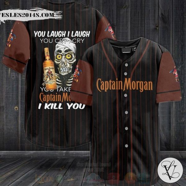 Captain Morgan You Laugh I Laugh You Cry I Cry Baseball Jersey Shirt