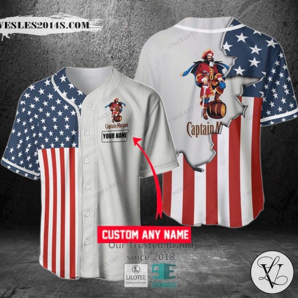 Captain Morgan Your Name US Flag Baseball Jersey