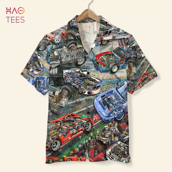 Car Racing Cutaway Hawaiian Shirt and Shorts