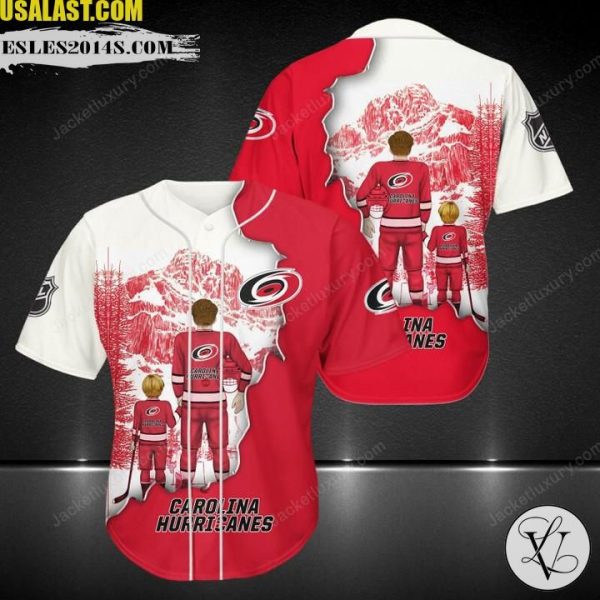 Carolina Hurricanes Father And Son Team Baseball Jersey Shirt