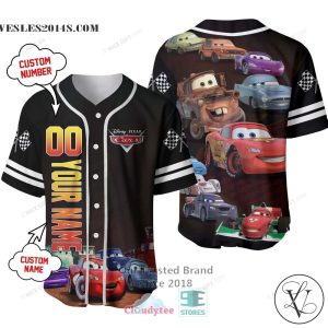 Cars Lightning Mcqueen Personalized Baseball Jersey Shirt