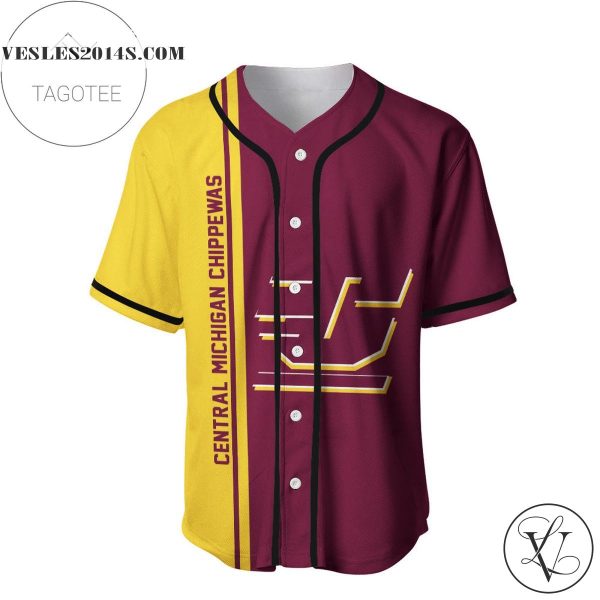 Central Michigan Chippewas Baseball Jersey Half Style – NCAA