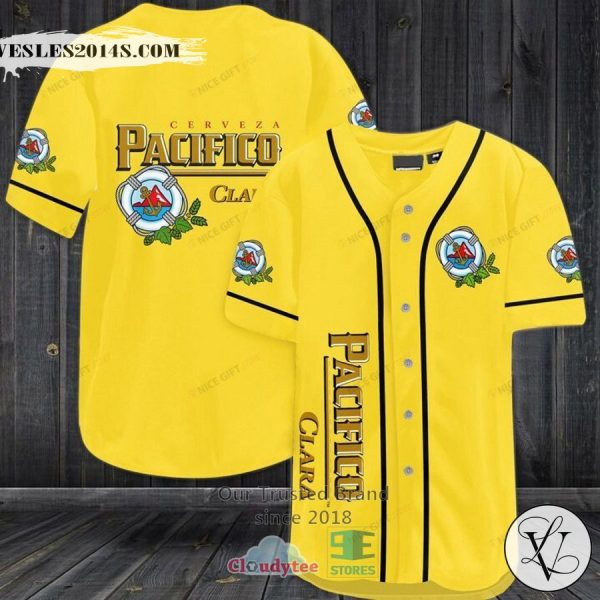 Cerveza Pacifico Clara yellow Baseball Jersey xd4