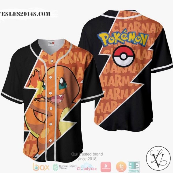 Charmander Pokemon Baseball Jersey Shirt