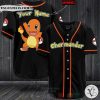 Charmander Pokemon Custom Name Baseball Jersey Shirt