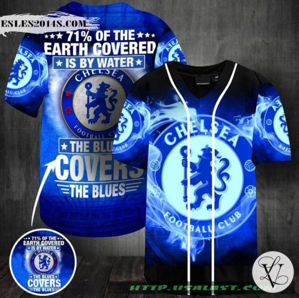 Chelsea FC The Blues Covers The Blues Baseball Jersey Shirt