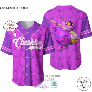 Cheshire Cat Custom Name Baseball Jersey Shirt