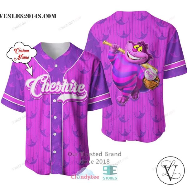 Cheshire Cat Custom Name Baseball Jersey Shirt