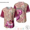 Cheshire Cat Disney Flowery Pattern All Over Print  Baseball jersey