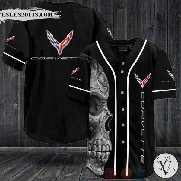 Chevrolet Skull Baseball Jersey Shirt