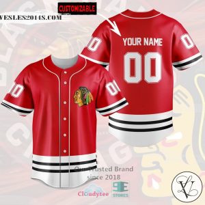 Chicago Blackhawks Personalized Baseball Jersey Shirt