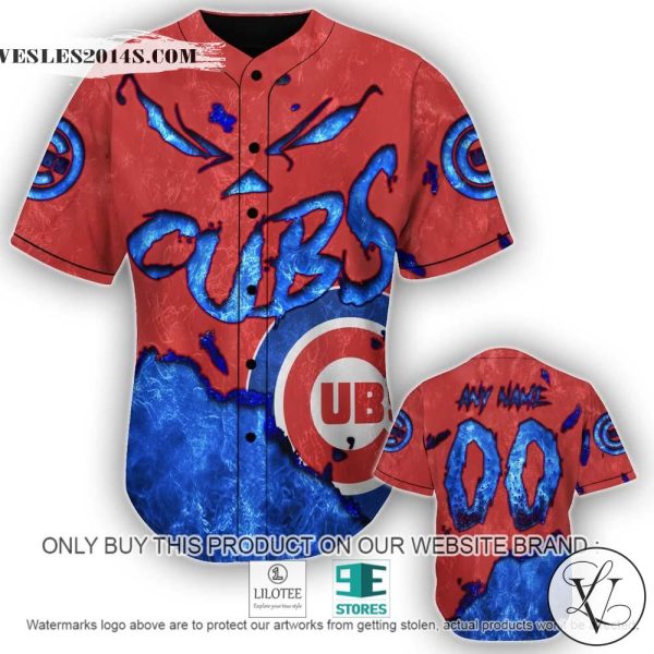 Chicago Cubs Blood Personalized Baseball Jersey