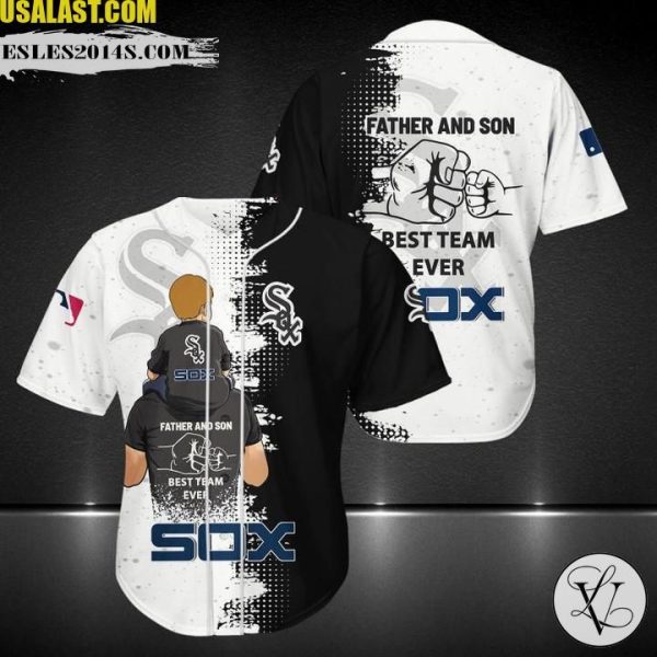 Chicago White Sox Father And Son Team Baseball Jersey Shirt