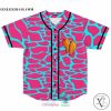 Chicken Wings pink cyan Baseball Jersey
