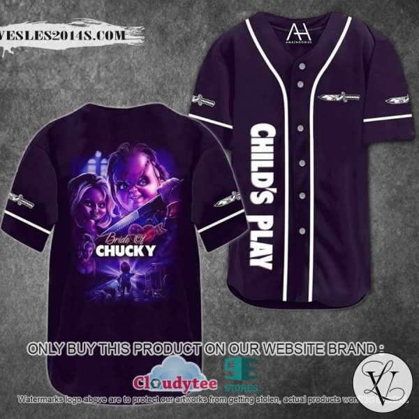 Chucky Child’s Play Purple Baseball Jersey