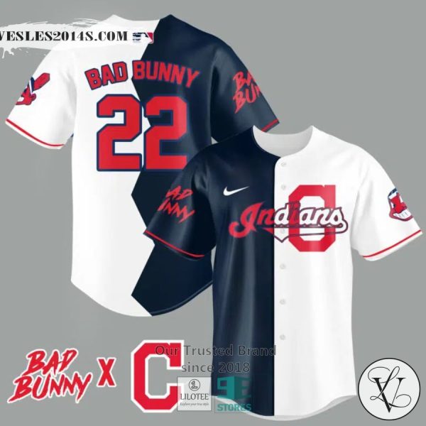 Cleveland Guardians Bad Bunny 22 Baseball Jersey