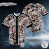 Colored Sugar Skull Doodle Baseball Jersey