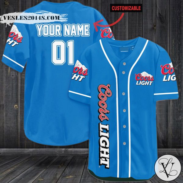 Coors Light Personalized Baseball Jersey