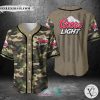 Coors Light United States Flag green camo Baseball Jersey