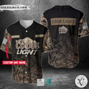 Coors Light Your Name Hunting Baseball Jersey