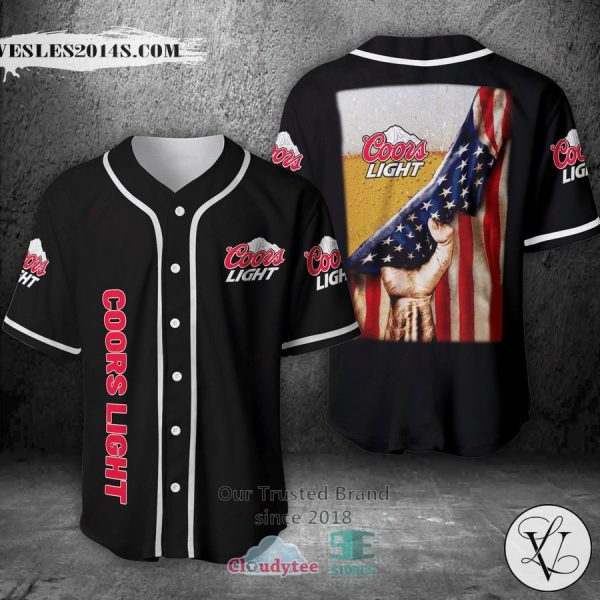 Coors Light beer United States Flag Baseball Jersey