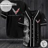 Corvette Skull Baseball Jersey – Black